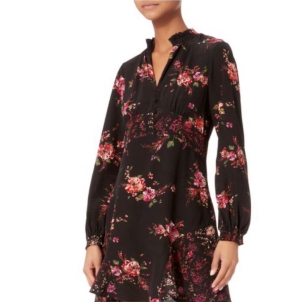 Intermix "Evie" Silk Floral Victorian silk dress - Picture 3 of 6